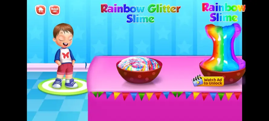 Rainbow Unicorn Slime Maker - Jelly Toy Fun android App screenshot 1